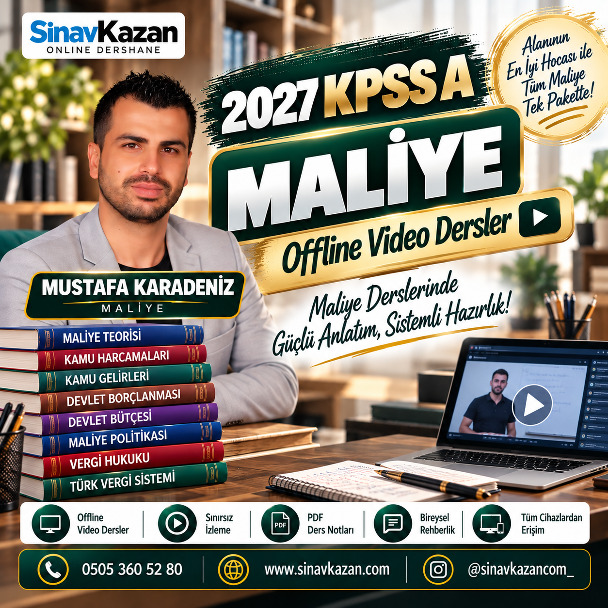 MUSTAFA KARADENİZ İLE OFFLİNE MALİYE DERSLERİ 2027